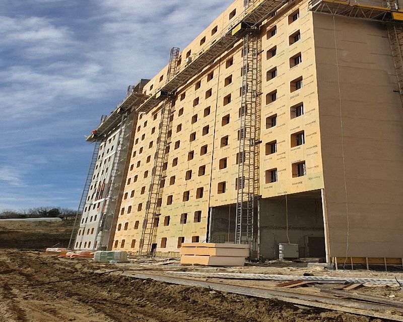 Student accommodation - Bartn (Mechanical cladding with boardex panels)